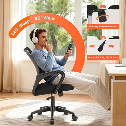 BestOffice Ergonomic Mesh Office Chair with Lumbar Support and Adjustable Height