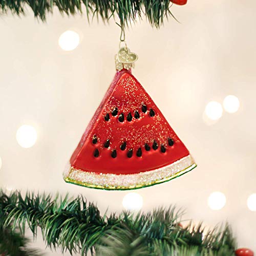 Watermelon Wedge Glass Blown Ornament Handcrafted Holiday Decoration