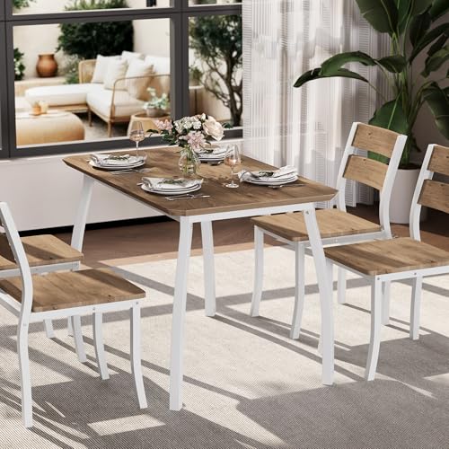4-Piece Dining Table Set for Small Spaces, Compact Kitchen Table and Chairs