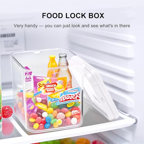 Clear Lock Box with Combination Code for Medication, Snacks, and Electronics
