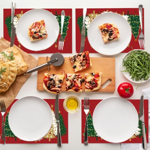 24 Sheets Christmas Paper Placemats, 17 x 11 Inch Disposable Table