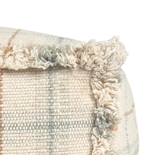 Lorena Canals Handloom Cotton Pouf Blue Sage 1'4" x 1'4" x 8" Indoor Decor