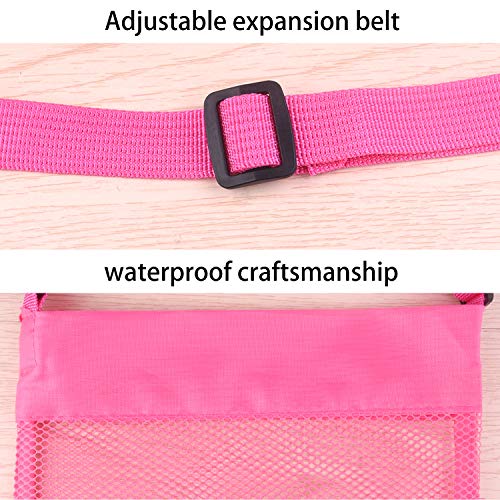 8-Pack Colorful Mesh Beach Bags for Seashells and Sand Toys
