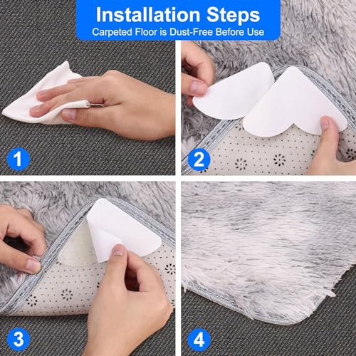 16-Pack Heavy-Duty Anti-Slip Rug Grippers for Carpet and Hardwood Floors