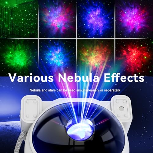 Astronaut Galaxy Star Projector - LED Nebula Night Light with Remote & Timer