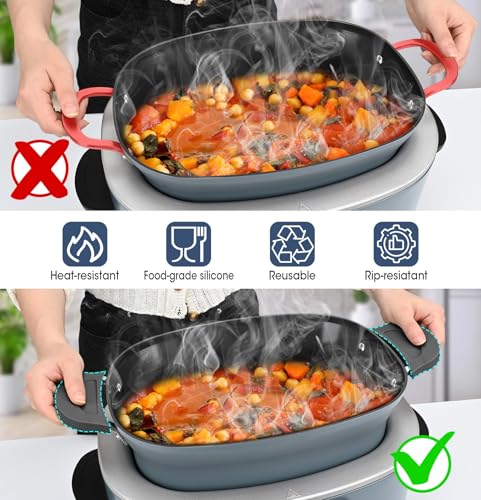 Heat-Resistant Silicone Pot Handle Cover for 8.5 Qt Slow Cookers