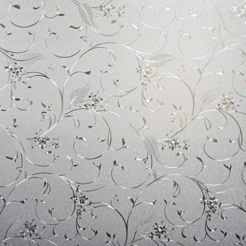 Window Privacy Film - Decorative Static Cling, 17.7"x78.7", UV Protection & Heat Control