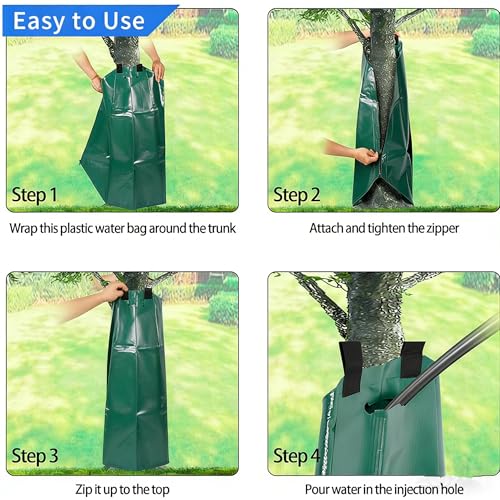 20 Gallon Slow Release Tree Watering Bag - Heavy Duty PVC Drip Irrigation 3-Pack