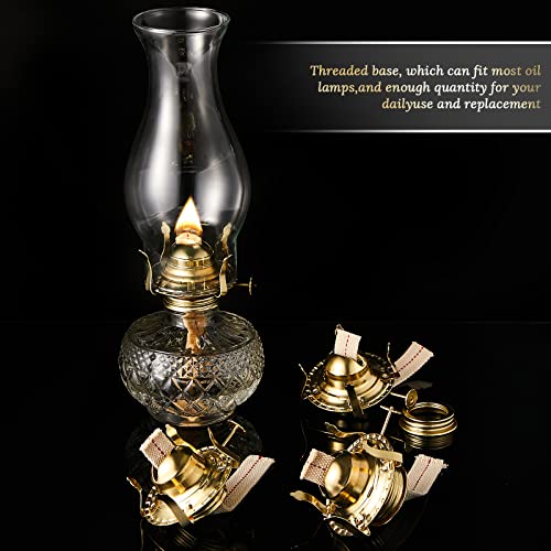 #2 Brass Oil Lamp Burner Replacement with Wick for Kerosene Lanterns
