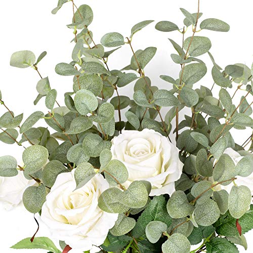 Artificial Eucalyptus Stems 27 Inch - 6 Pack Greenery Branches for Home Decor