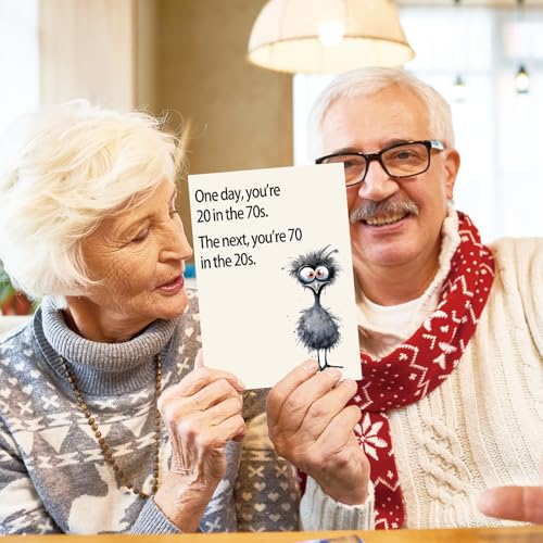Funny 70th Birthday Card - Humorous Greeting Card for Men and Women