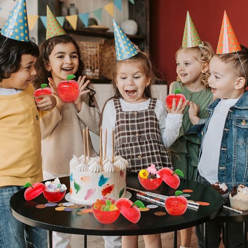 5 Large Apple Shaped Plastic Containers - Party Favors & Gifts