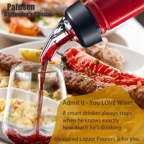 3-Pack 1oz Measured Liquor Bottle Pourers - Automatic Shot Dispenser