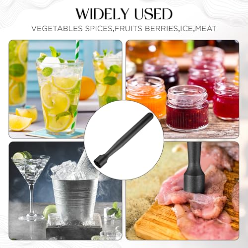 Baderke 8 Inch Plastic Cocktail Muddler Classic Set of 8 - Bar & Drink Tools