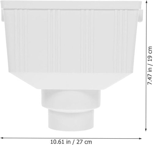 Downspout Diverter | PVC Rainwater Collection Barrel Adapter - Easy Install, 10.43x6.06x8.07 Inch