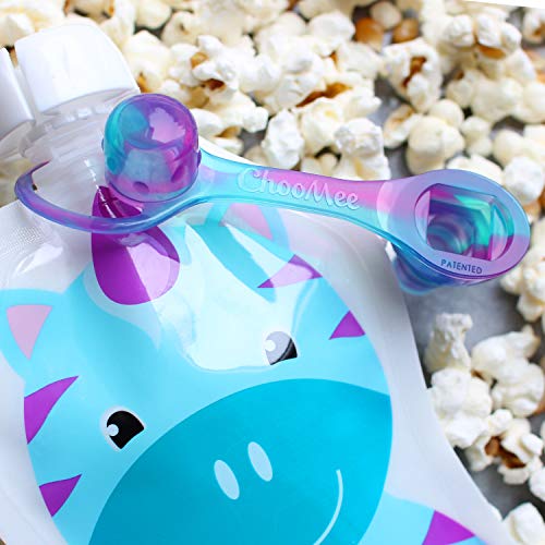 Silicone Food Pouch Toppers with Flow Control Valve 4-Pack