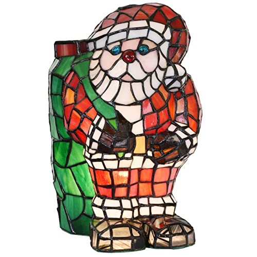 Bieye Santa Claus Table Lamp 7.75" x 9.25" x 13" Christmas Night Light with LED Bulb