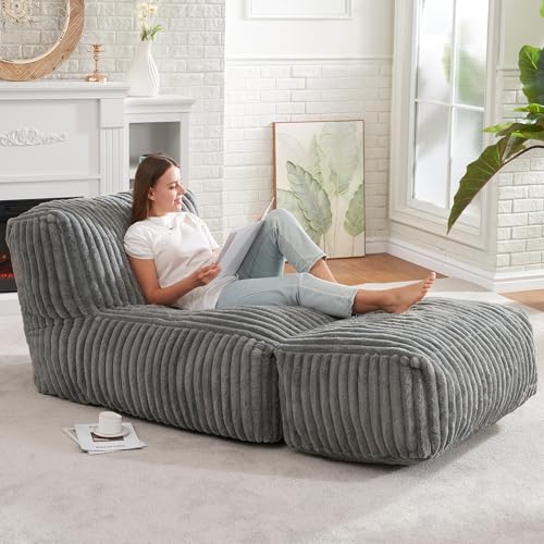 Oversized Bean Bag Chair Sofa for Adults - Ergonomic Floor Lounger