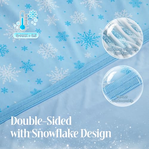 Cooling Blanket Throw - 50'' x 70'' Lightweight Soft Ice Cold Blanket for Hot Sleepers