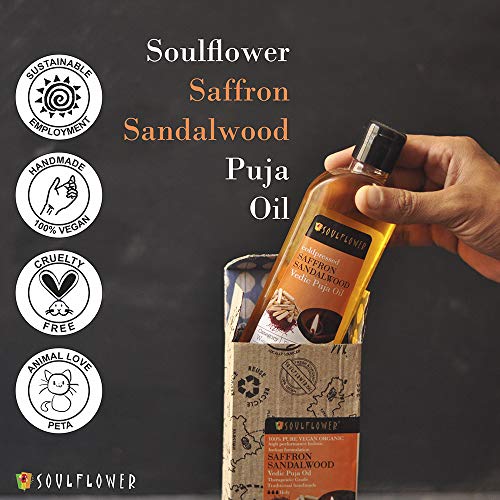 Organic Saffron Sandalwood Fragrance Oil - 100% Pure for Home Use
