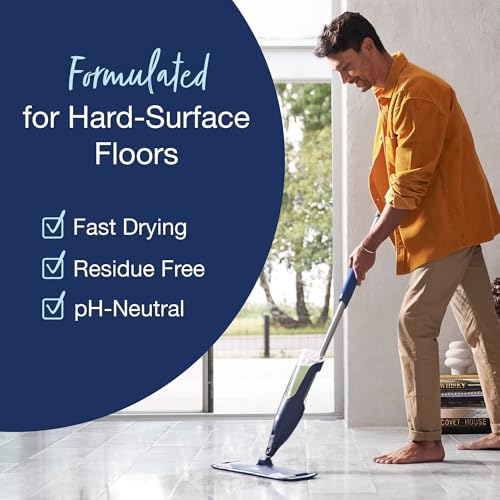 Multi-Surface Floor Spray Mop Kit with Washable Microfiber Pad & Cleaner