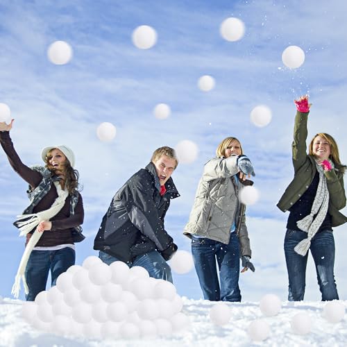 120 Pack Soft Fake Snowballs for Indoor Snowball Fight & Christmas Games