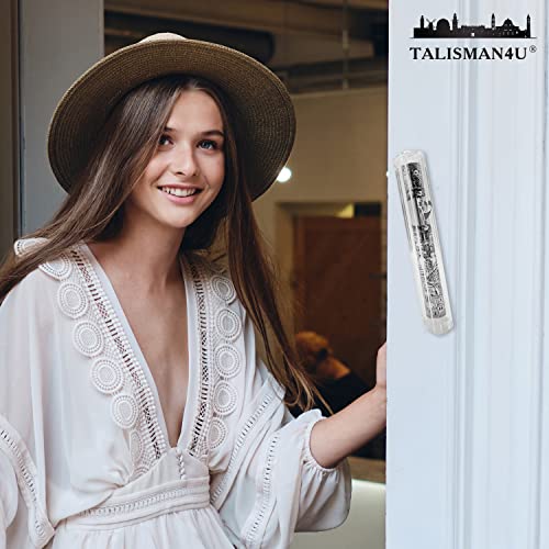Clear Mezuzah Case with Scroll, 5-Inch Waterproof Door Mezuza with Jerusalem Design