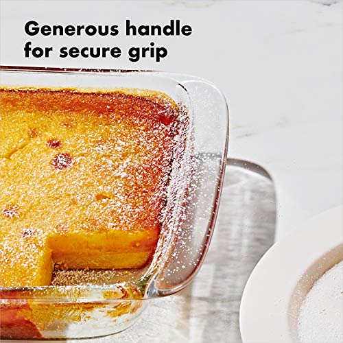 3 Qt Glass Baking Dish with Lid - 9x13 Oven Safe Borosilicate Pan