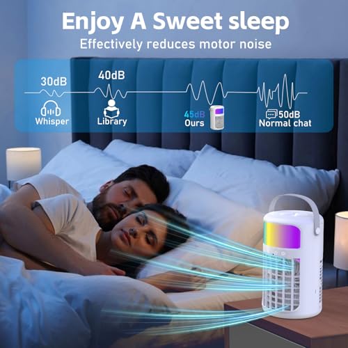 Portable Air Conditioner Fan 4-in-1 Desktop AC with 1500ml Water Tank