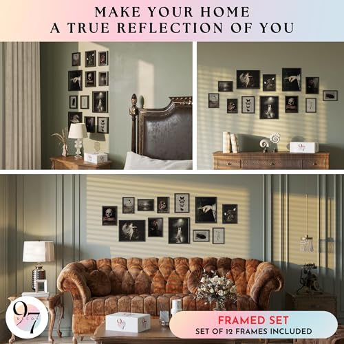 97 Decor Dark Academia Wall Art, 12pcs Gothic Prints for Room Decor