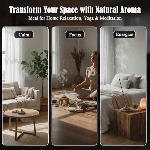 Natural Hand Rolled Incense Sticks - 144 Pack for Aromatherapy and Yoga
