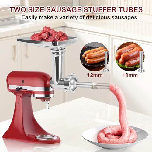 Meat Grinder and Slicer Shredder Attachment Set for Stand Mixers