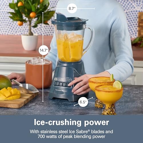 700W Smoothie Blender with 40 oz Glass Jar and Wave Action System