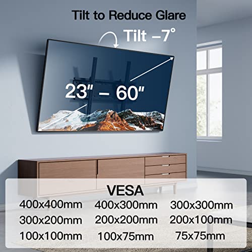 PERLESMITH Tilting TV Wall Mount Bracket for 23-60 Inch Flat Screens