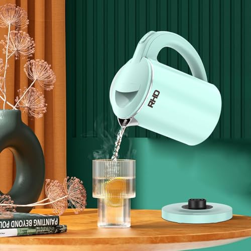 0.5L Portable Electric Travel Kettle, 304 Stainless Steel Mini Water Boiler