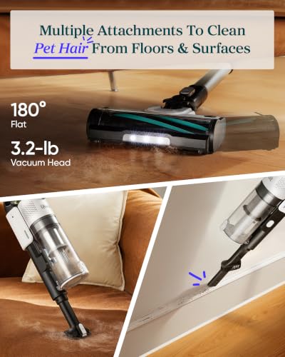 Levoit Cordless Pet Hair Vacuum Cleaner LVAC-200 Essential - Anti-Tangle, Up to 50 Min