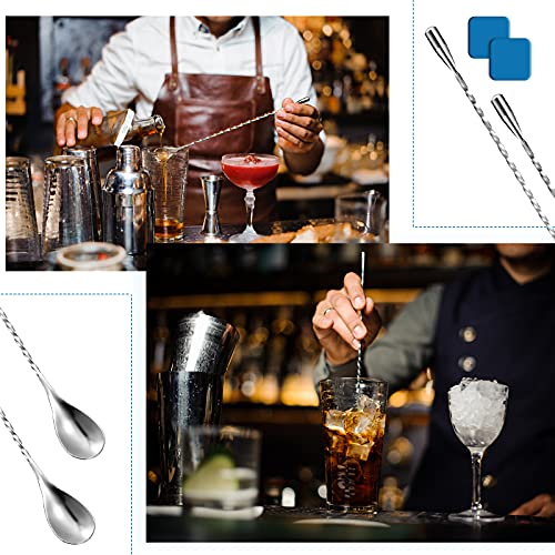 Patelai Brown Wooden Cocktail Muddler & Stainless Steel Bar Spoon Set