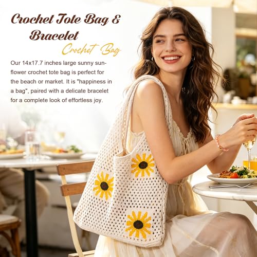Sunflower Gift Set Tote Bag and Self-Care Gift Box for Women - Birthday, Mom, Wife, Friend