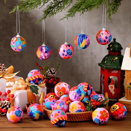 Soulchen 12 Pcs Mexican Christmas Ornaments Bulk Talavera Holiday Decor