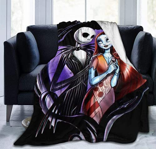 Ankeyoo Nightmare Christmas Ultra Soft 51x40in Fleece Sherpa Throw Blanket