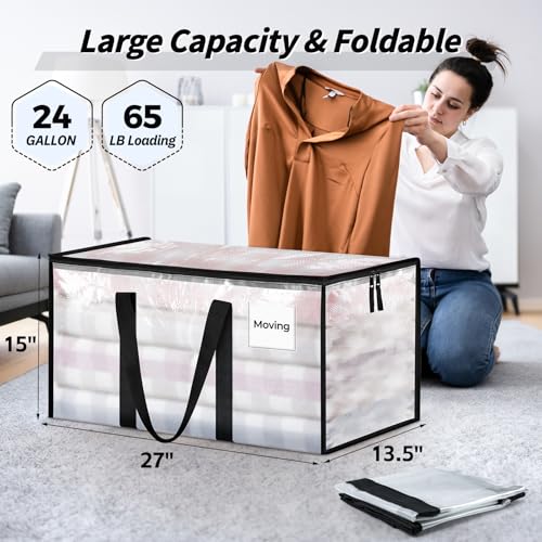 Ukeetap Extra Large Storage Bins with Lids & Handles, 8 Pack