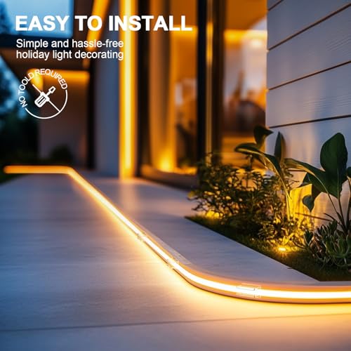 24Pcs Adhesive Neon LED Strip Light Mounting Clips for 12mm Flat Rope Lights