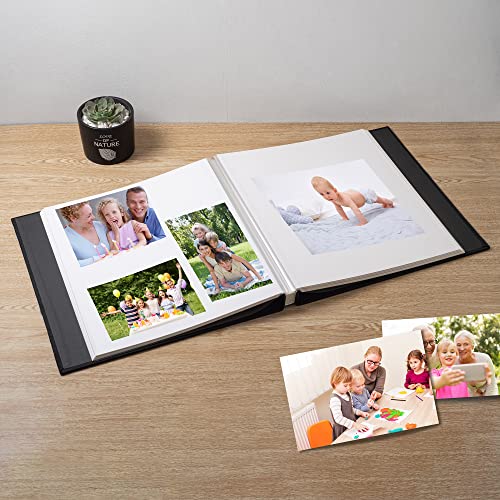 Large Self-Adhesive Scrapbook Photo Album with Linen Cover, 40 Pages