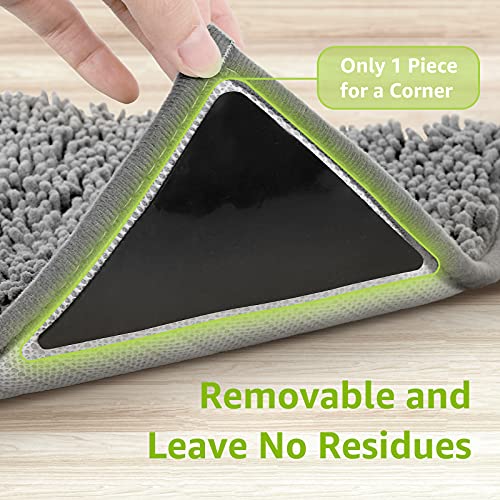 Rabenda Rug Tape Grippers for Hardwood Floors, 12 Pcs Non-Slip Carpet Stickers