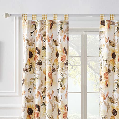 Greenland Home Fashions Collection Window Treatment, Curtains, Tiers, Draperies, Panels, Lined with Tiebacks, 42" W x 84" L, Set of 2, Somerset