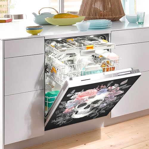 BOENLE Halloween Skull Dishwasher Magnet Cover 23 x 26 in Decorative Vinyl Panel