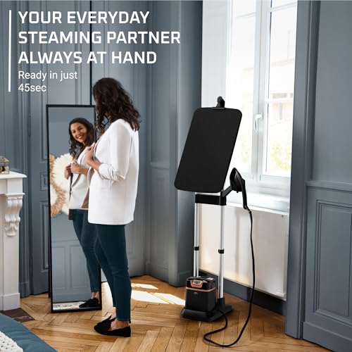 Rowenta IXEO 65-Inch Full Size Steamer & Ironing Board - Black, 1500W