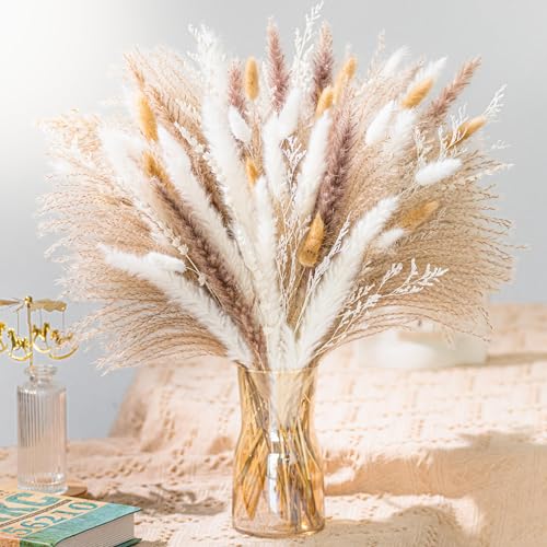 93-Piece Dried Pampas Grass Bouquet - Natural Boho Home & Wedding Decor