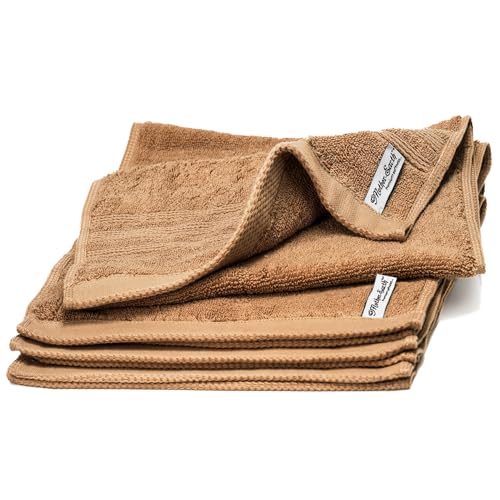 Cotton Fingertip Towels for Bathroom - Soft, Absorbent, Quick-Dry, 11x18 Inches - 4 Pack