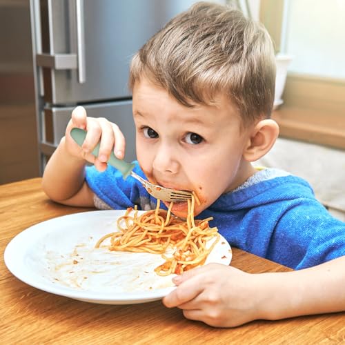 6-Pack Toddler Forks with Shield Guard & Easy-Grip Handles